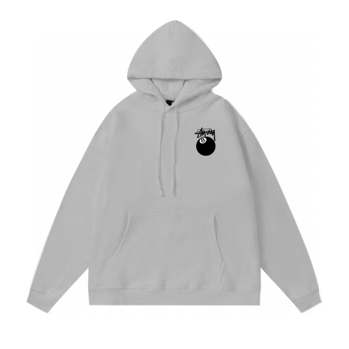 STUSSY BALL 8 HOODIE GREY