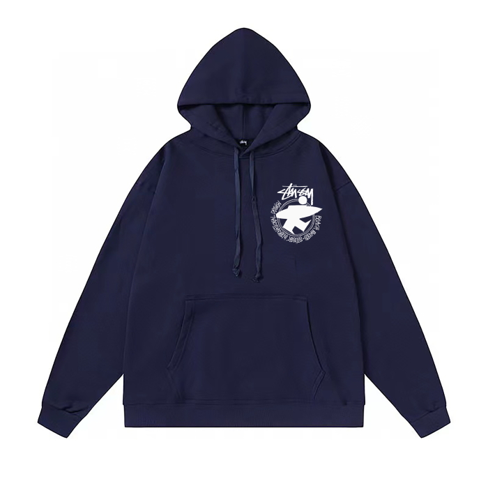 STUSSY SURF PRINT HOODIE NAVY