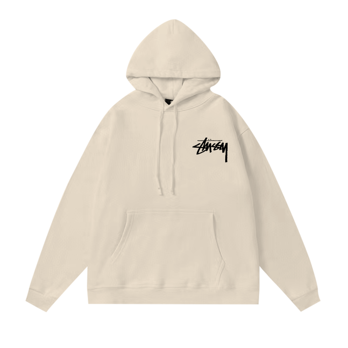 STUSSY HIPPO PRINT HOODIE CREAM