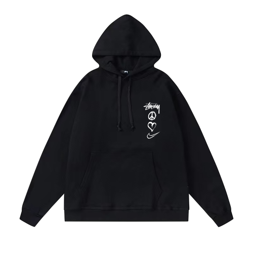 STUSSY ×NIKE  HOODIE BLACK