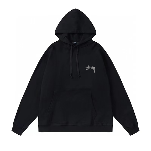STUSSY PLASTER STATUE PRINT HOODIE BLACK
