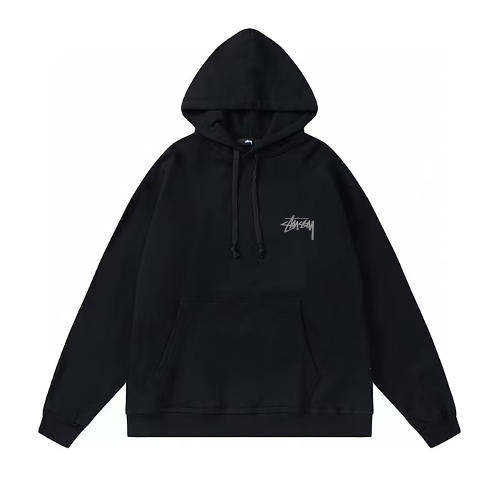 STUSSY PLASTER STATUE PRINT HOODIE BLACK