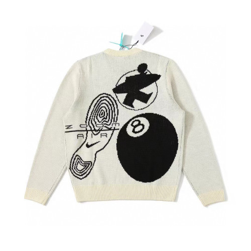 STUSSY BALL 8 PRINT SWEATER BEIGE