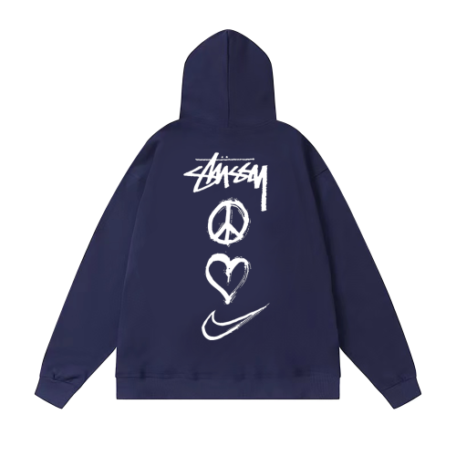 STUSSY ×NIKE  HOODIE NAVY