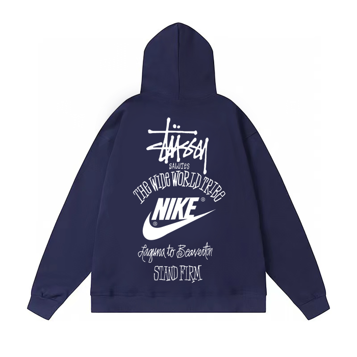 STUSSY ×NIKE HOODIE NAVY