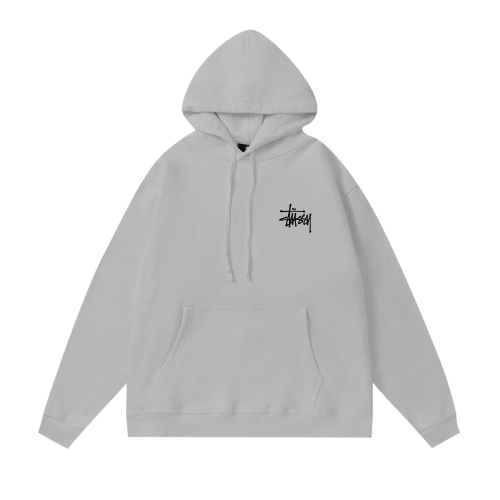 STUSSY DICE PRINT HOODIE GREY