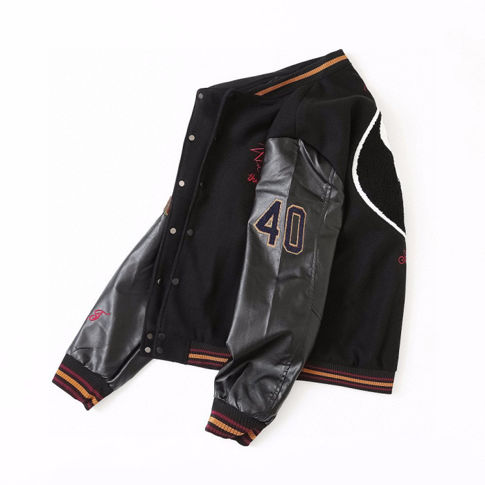 STUSSY BALL 8 PRINT JACKET BLACK