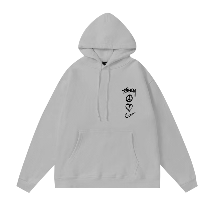 STUSSY ×NIKE  HOODIE GREY