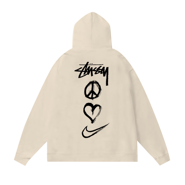 STUSSY ×NIKE  HOODIE CREAM