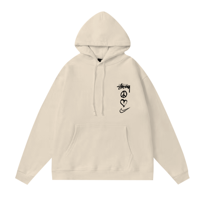 STUSSY ×NIKE  HOODIE CREAM