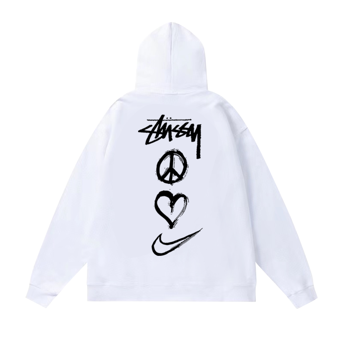 STUSSY ×NIKE  HOODIE WHITE