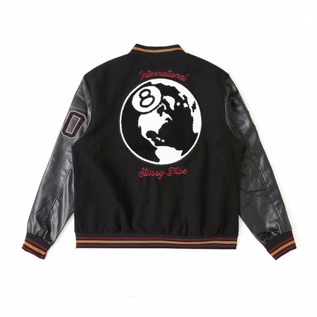 STUSSY BALL 8 PRINT JACKET BLACK