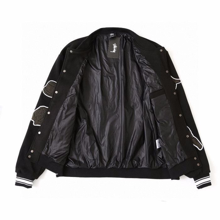 STUSSY ×CDG JACKET BLACK