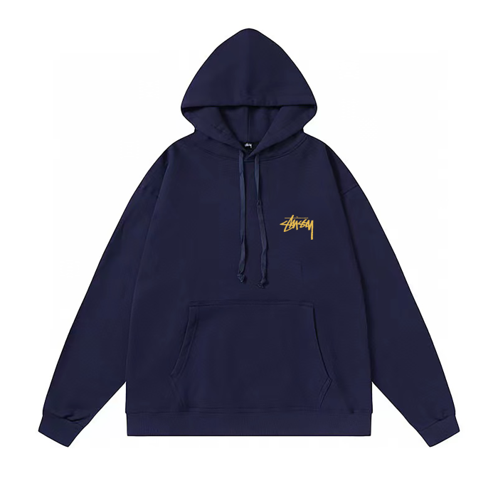 STUSSY PLASTER STATUE PRINT HOODIE NAVY