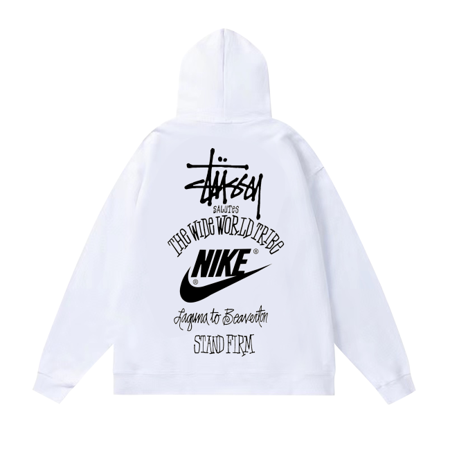 STUSSY ×NIKE HOODIE WHITE