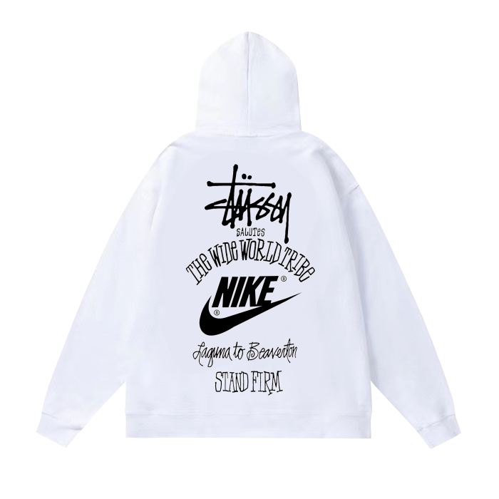 STUSSY ×NIKE HOODIE WHITE