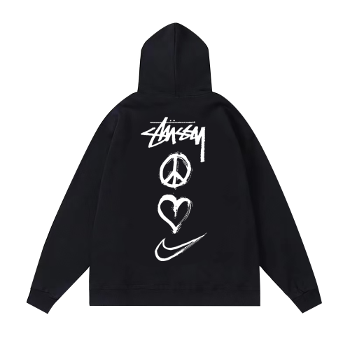 STUSSY ×NIKE  HOODIE BLACK