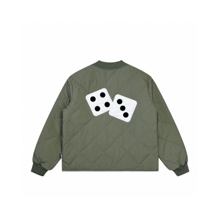 STUSSY DICE PRINT JACKET GREEN