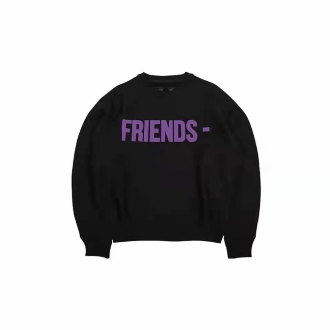 VLONE Letters Logo Print Hoodie Black/Purple