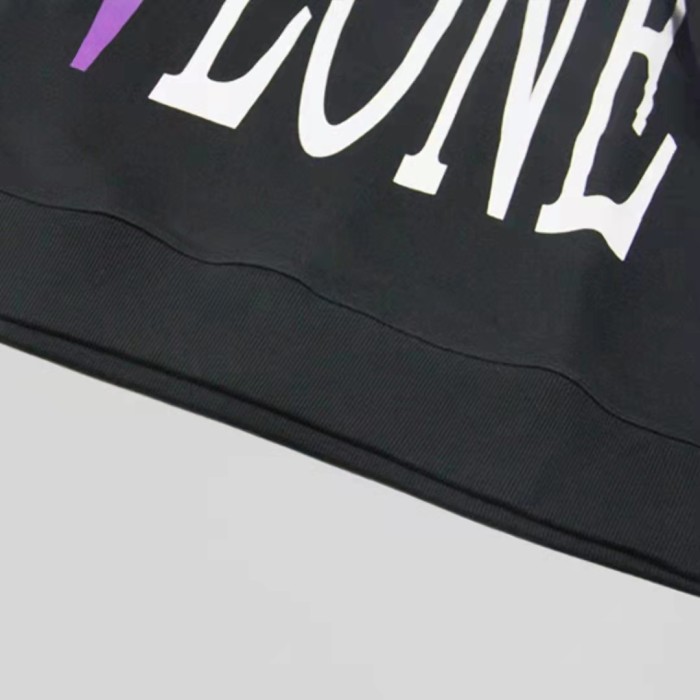 VLONE Logo Print Hoodie Black/Purple
