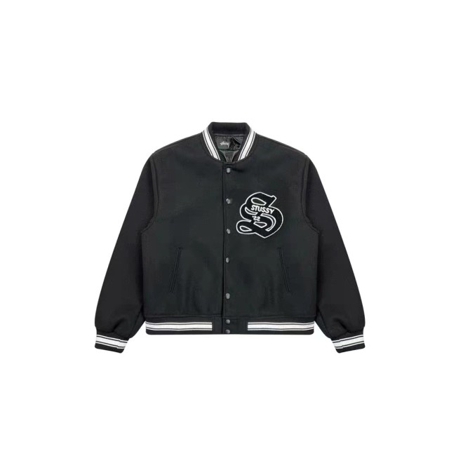 STUSSY BIG S PRINT JACKET BLACK