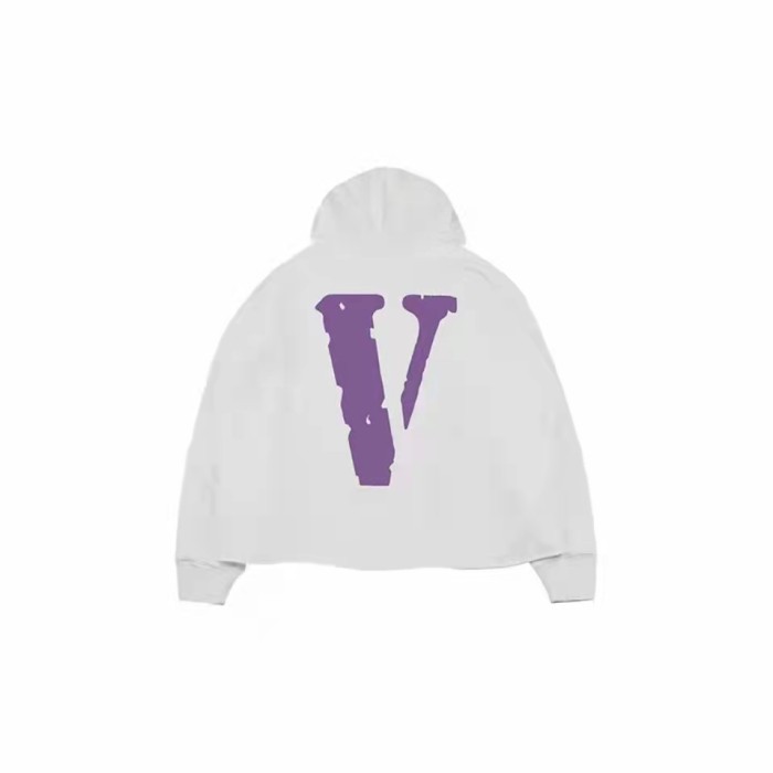 VLONE Logo Print Hoodie Purple/White