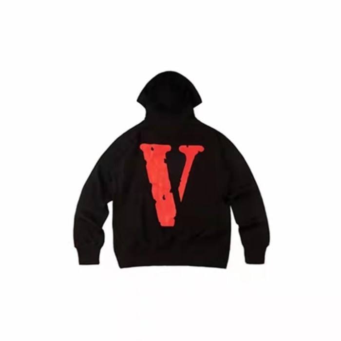 VLONE Logo Print Hoodie Black/Red