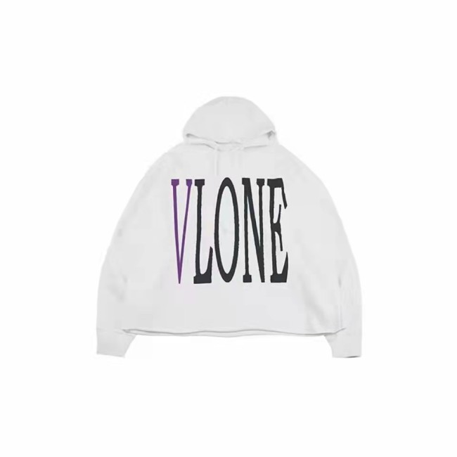 VLONE Logo Print Hoodie Purple/White