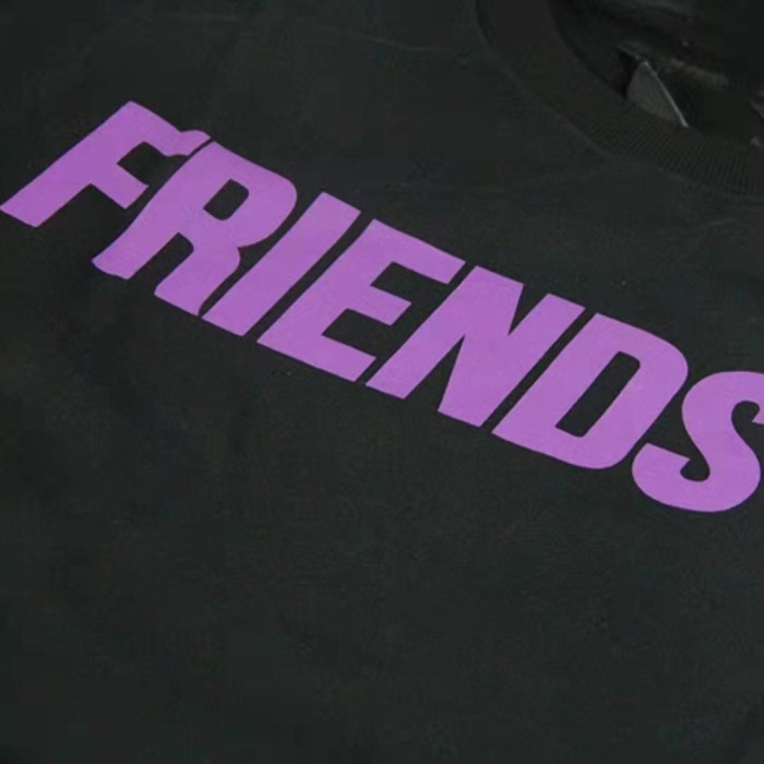 VLONE Letters Logo Print Hoodie Black/Purple