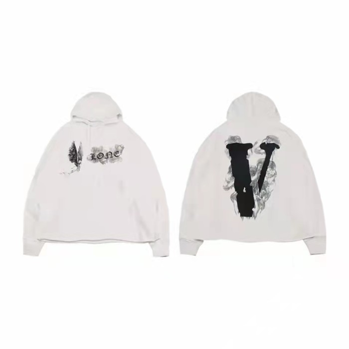 VLONE Smoke Angel Print Hoodie Beige/Black