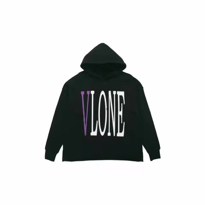 VLONE Logo Print Hoodie Purple/Black