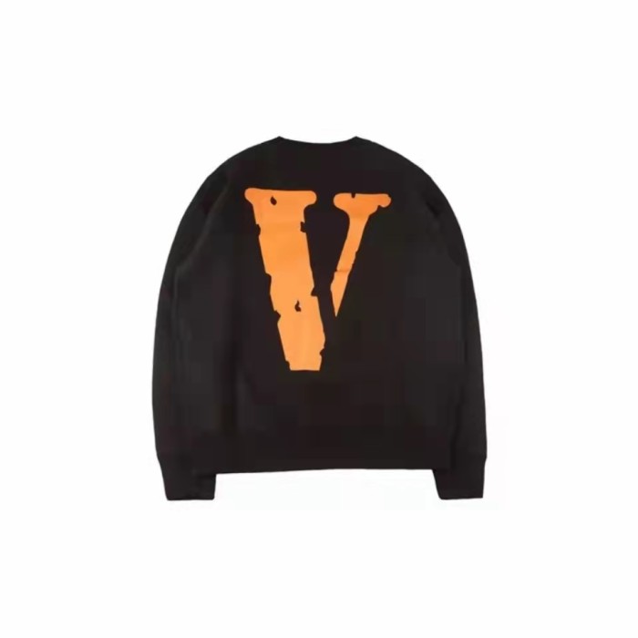 VLONE Letters Logo Print Hoodie Black/Orange