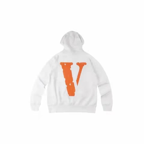 VLONE Logo Print Hoodie White/Orange