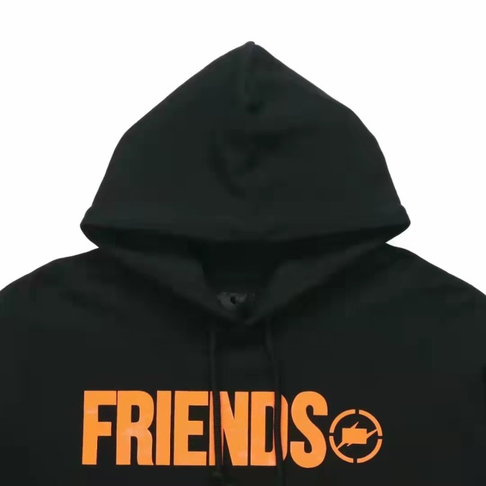 VLONE Logo Print Hoodie Orange/Black