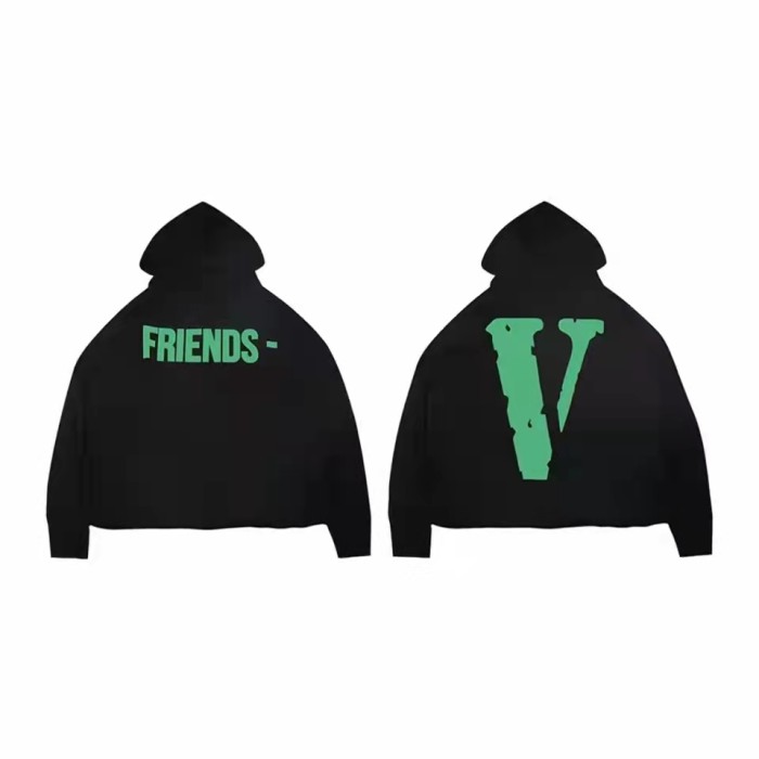 VLONE Logo Print Hoodie Green/Black