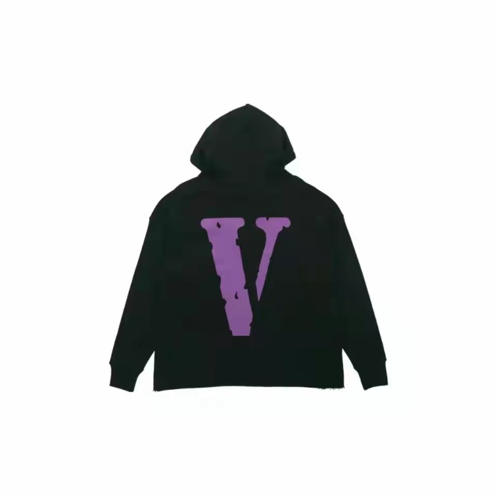 VLONE Logo Print Hoodie Purple/Black