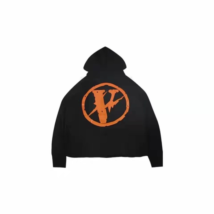 VLONE Logo Print Hoodie Orange/Black