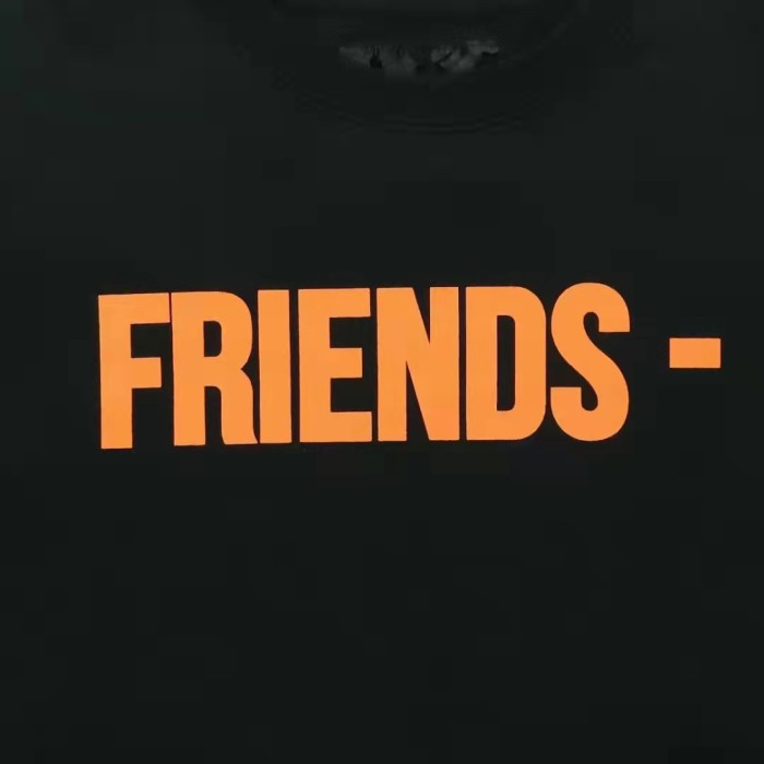 VLONE Letters Logo Print Hoodie Black/Orange