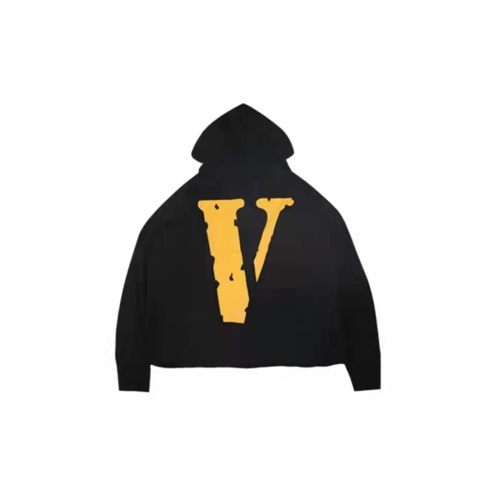 VLONE Logo Print Hoodie Orange/Black