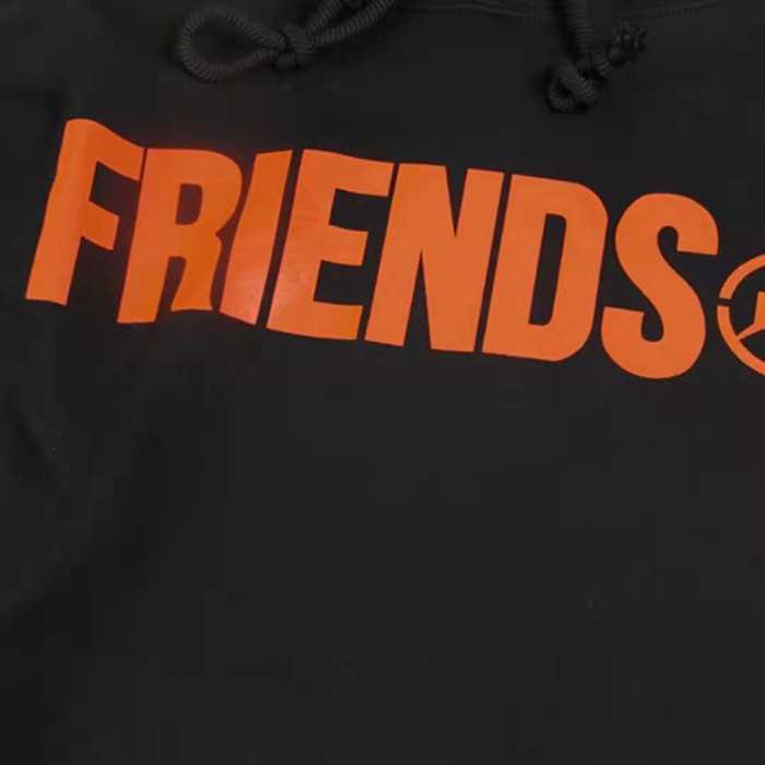 VLONE Logo Print Hoodie Orange/Black