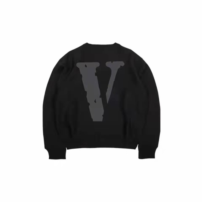 VLONE Letters Logo Print Hoodie Black/Gray