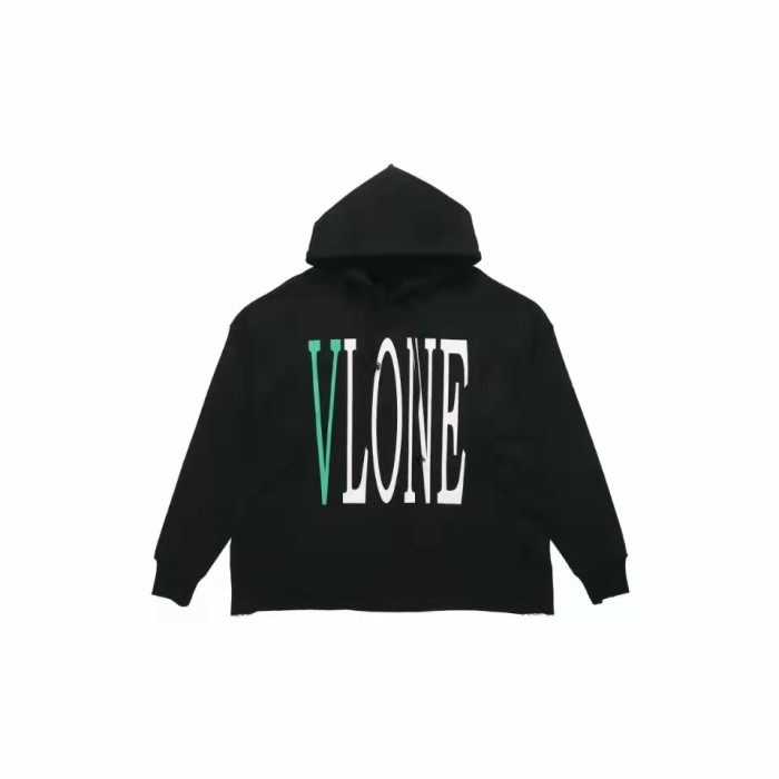 VLONE Logo Print Hoodie Green/Black