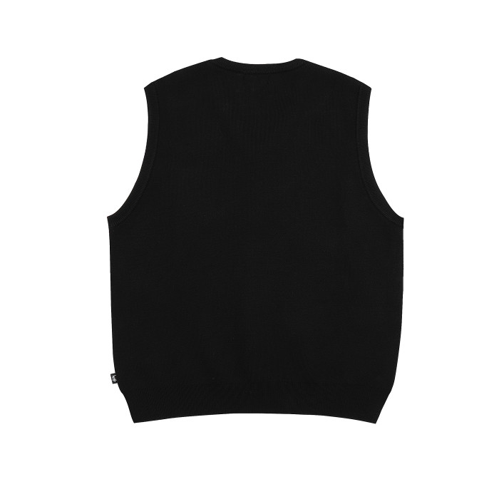 STUSSY HUMAN FACE PRINT VEST SWEATER