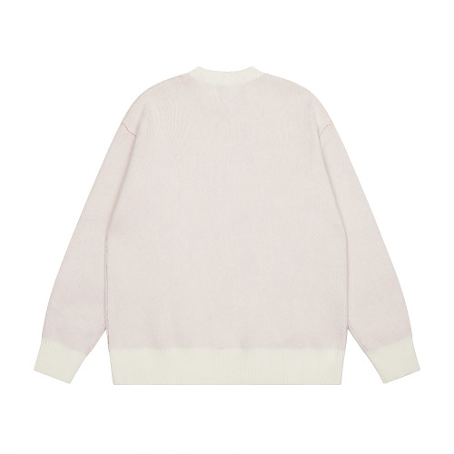 STUSSY  DICE PRINT SWEATER CREAM/RED