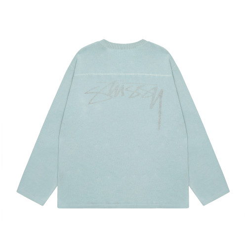 STUSSY FOOTBALL SWEATER LIGHT BLUE