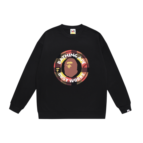 A Bathing Ape Seal Logo Print Hoodie Black