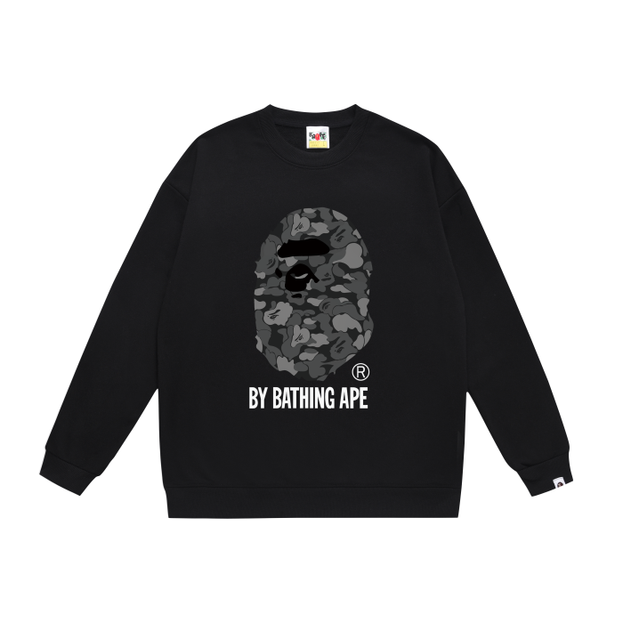 A Bathing Ape Logo Hoodie Black/Camouflage