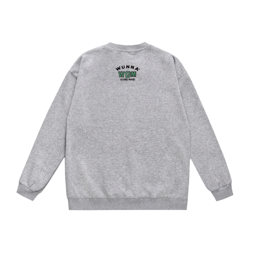 A Bathing Ape Logo Print Hoodie Grey