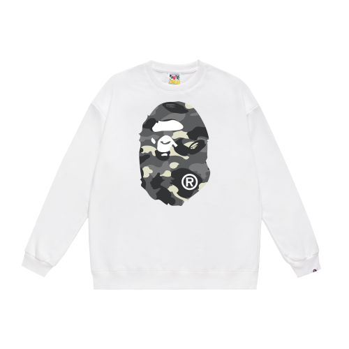 A Bathing Ape Logo Hoodie White/Camouflage