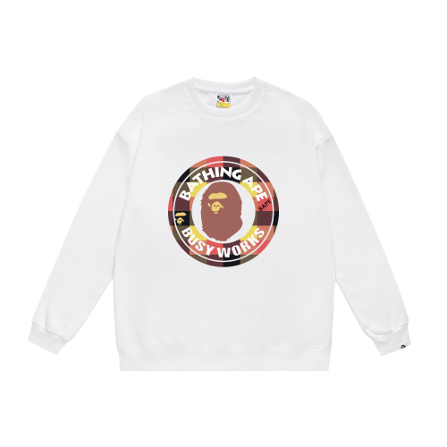 A Bathing Ape Seal Logo Print Hoodie White